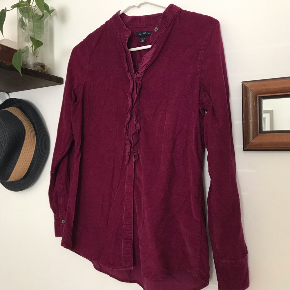 Lands End corduroy button up shirt